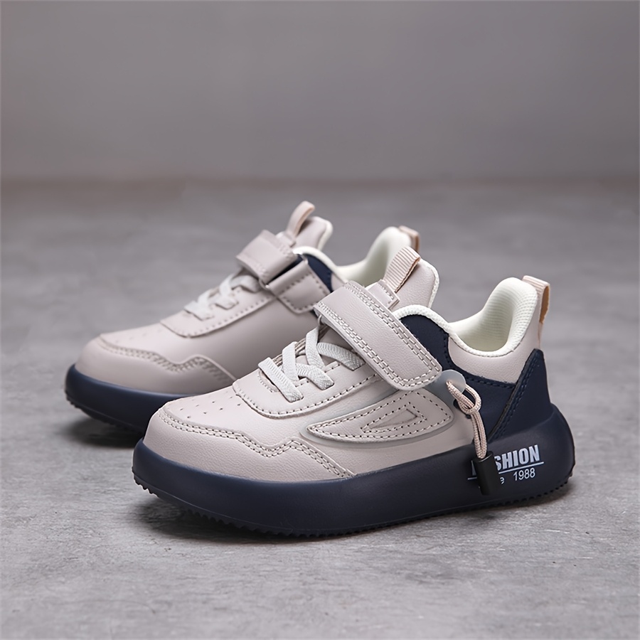 Boys' Lightweight EVA Soft Sole Sneakers with Closure - Breathable Fabric Lining, Low-Top Casual Shoes for Running, Hiking & Outdoor Activities, White & Navy Blue, Boy Sneakers, Running Footwear, Vintage Style, Durable Construction, Schoolboy Style, Young Athletes - Image 9