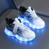 Rechargeable LED Light-Up Sneakers for Boys & Girls - Colorful Glow-in-the-Dark Street Dance Shoes with Adjustable Buckle Straps, Lightweight Low-Top Design, Synthetic Synthetic & TPR Sole, All-Season Comfort for Casual Wear, Shoes for Girls, Youngsters'S Footwear, Vibrant Youngsters'S Footwear, Durable Youngsters'S Footwear, Girl Glow In The Dark Shoe, Girl Glow In Dark Shoe, Girl Neon Shoe, Sneaker For Boy, School Shoe For Boy, Basket For Boy
