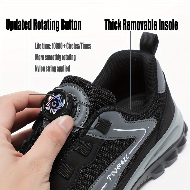 Mens Plus Size Wide Width Breathable Comfortable Soft Casual Slip on Sneakers Shoes with Rotating Bukles for Walking Running Outdoor Activities for All Seasons - Image 10