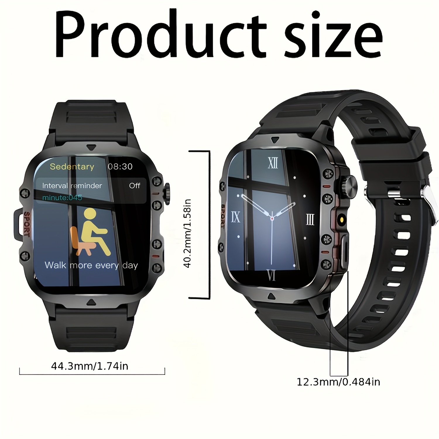 Valentine'S Day Gift, Upgraded Smart Watch for 2025, Featuring a 1.81-Inch HD Screen, Flashlight, Wireless Calling, Contacts, Message Notifications, Multiple Sports Modes, Sedentary Reminders, Alarm Clock, Weather Checking, Call Logs, Pedometer - Image 4