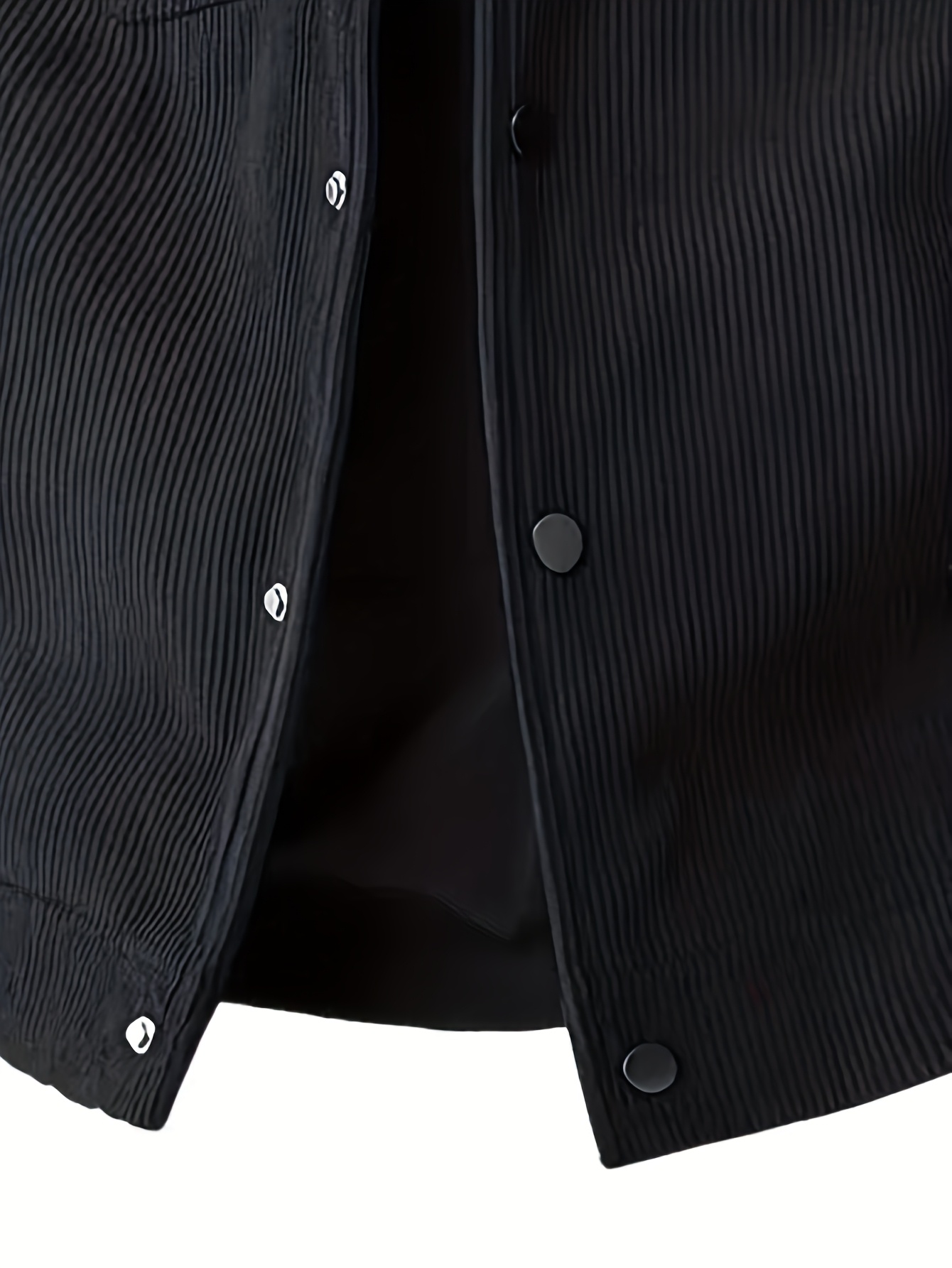 Men's Solid Color Cord Jacket with Lapel Collar - Single-Breasted Casual Blazer, Machine-Washable Spring/Fall Outerwear, Solid Color Pockets (No) for Business Casual & Smart-Casual Wear - Versatile Outer Jacket for easy Layering - Image 8