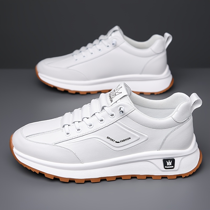 Men's Four-Season New Sneakers, Casual Shoes with Breathable Soft Sole and Anti-Slip Design, Fashionable White Shoes - Image 5