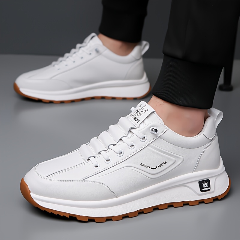 Men's Four-Season New Sneakers, Casual Shoes with Breathable Soft Sole and Anti-Slip Design, Fashionable White Shoes - Image 2