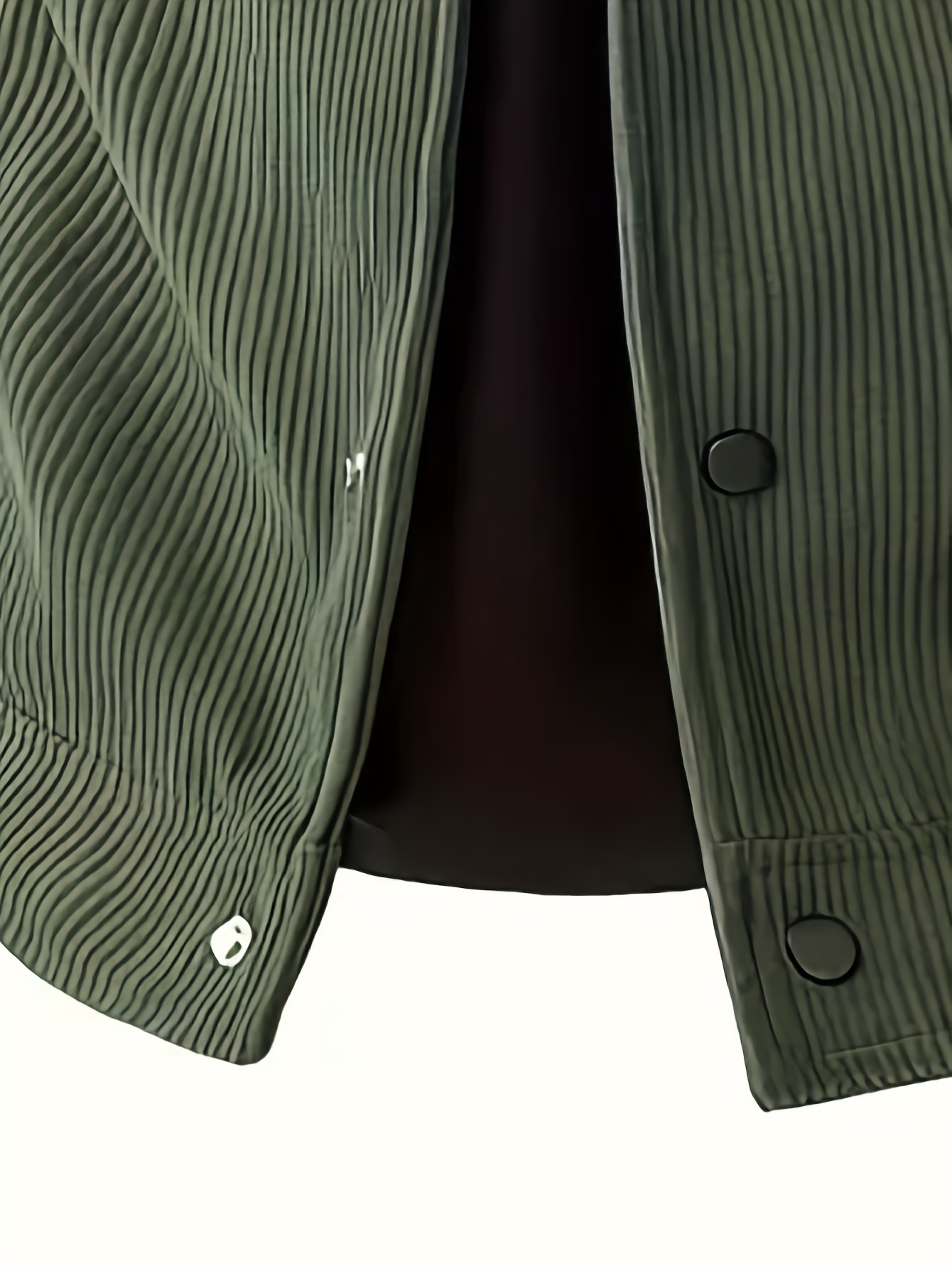 Men's Solid Color Cord Jacket with Lapel Collar - Single-Breasted Casual Blazer, Machine-Washable Spring/Fall Outerwear, Solid Color Pockets (No) for Business Casual & Smart-Casual Wear - Versatile Outer Jacket for easy Layering - Image 7