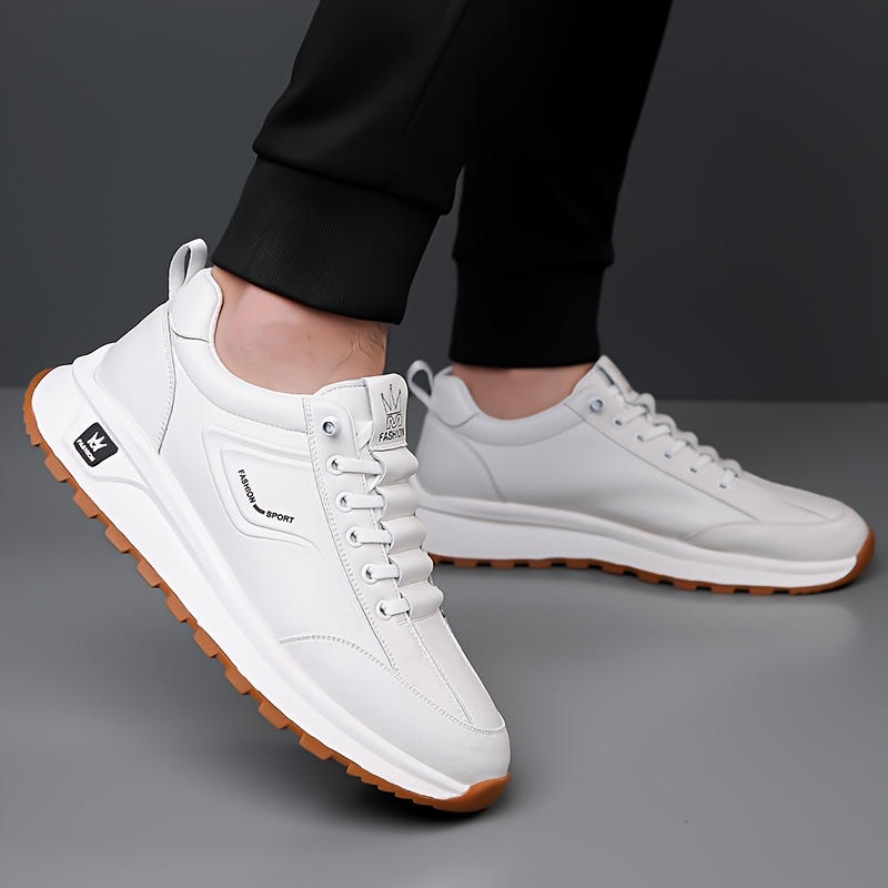 Men's Four-Season New Sneakers, Casual Shoes with Breathable Soft Sole and Anti-Slip Design, Fashionable White Shoes - Image 9