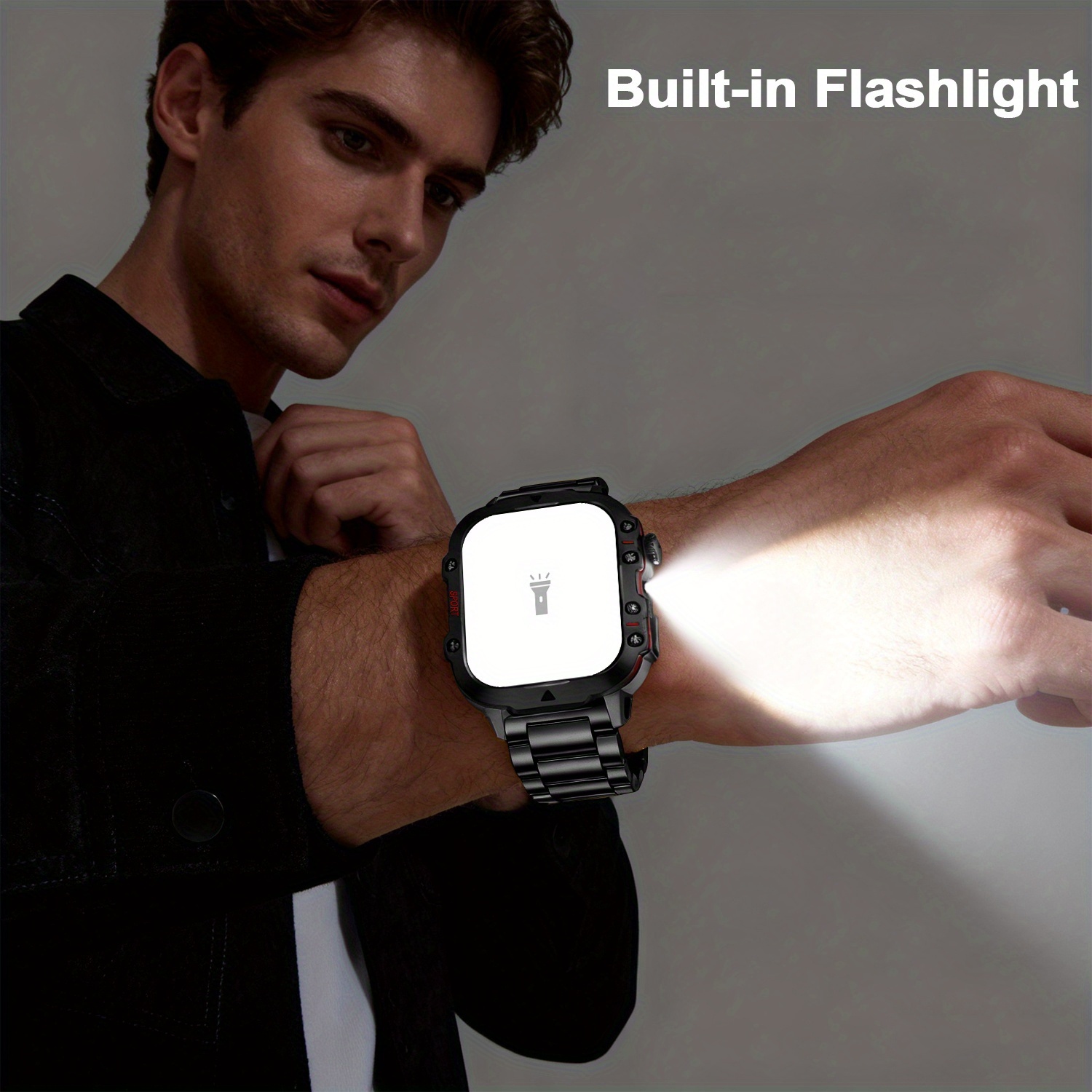 Valentine'S Day Gift, Upgraded Smart Watch for 2025, Featuring a 1.81-Inch HD Screen, Flashlight, Wireless Calling, Contacts, Message Notifications, Multiple Sports Modes, Sedentary Reminders, Alarm Clock, Weather Checking, Call Logs, Pedometer - Image 2