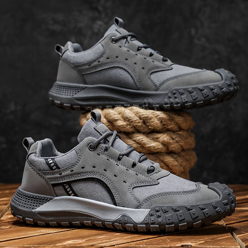 Men's New Fashion Trend Sneakers with Comfortable and Soft Inner Lining for Foot Protection, Upper with Lace-Up Design, Wear-Resistant Sole, Comfortable and Durable, Suitable for Outdoor Mountain Climbing, Work, Sports, and Casual Wear - Image 3