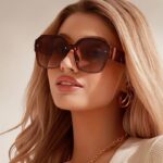 Retro Style Women'S Fashionable Everyday Brown Glasses