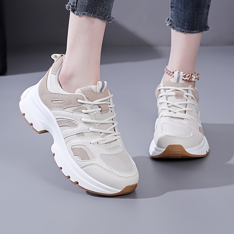 Women's Breathable Mesh Sneakers - Lightweight, Comfortable Low-Top Running Shoes with Casual Lace-Up Design for All Seasons - Image 4