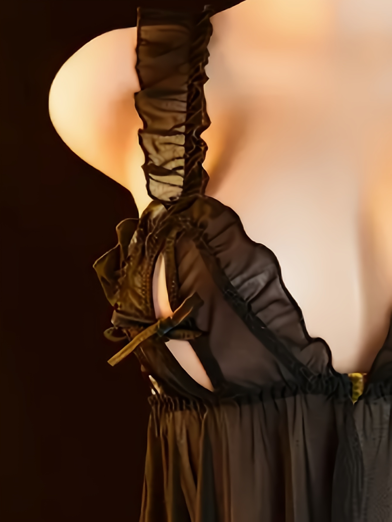 Sexy Lingerie, Women's Sexy Sleepwear, Bust-slit, Hollow-out See-through Camisole Nightgown, Sexy Underwear, Loungewear - Image 5