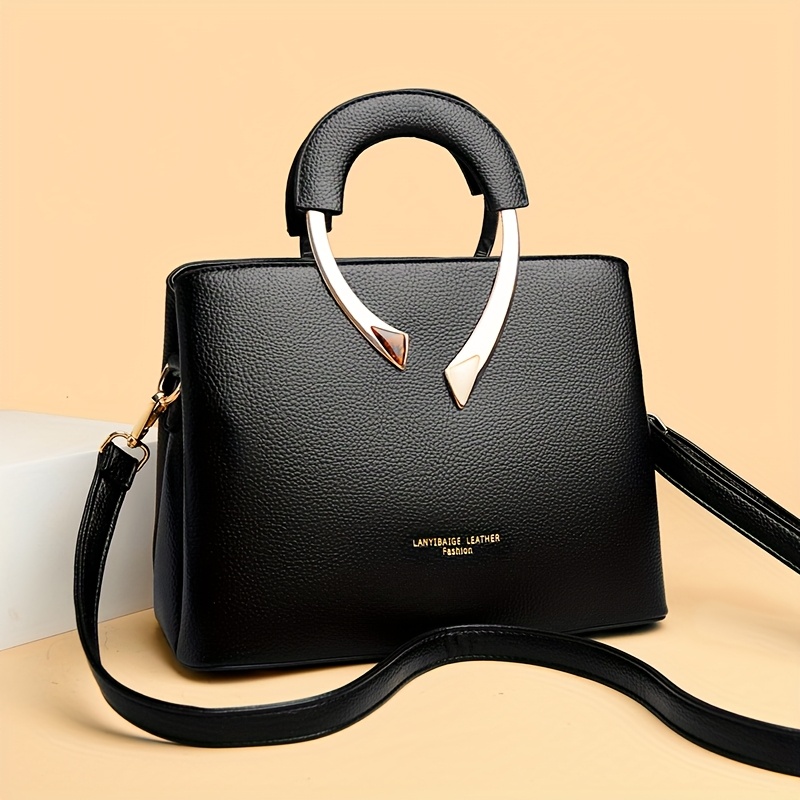 Fashionable Women'S Handbag Made of High-Quality Material, a Easy Shoulder Crossbody Bag with Three Layers And Large Capacity, Vintage Tote Bag - Image 2