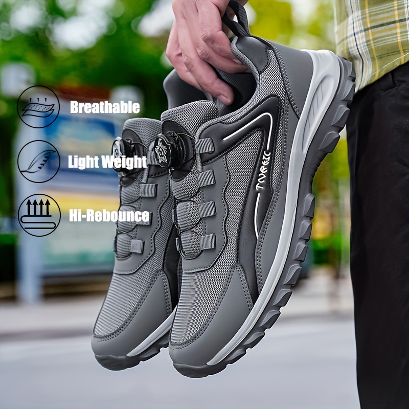 Mens Plus Size Wide Width Breathable Comfortable Soft Casual Slip on Sneakers Shoes with Rotating Bukles for Walking Running Outdoor Activities for All Seasons - Image 4