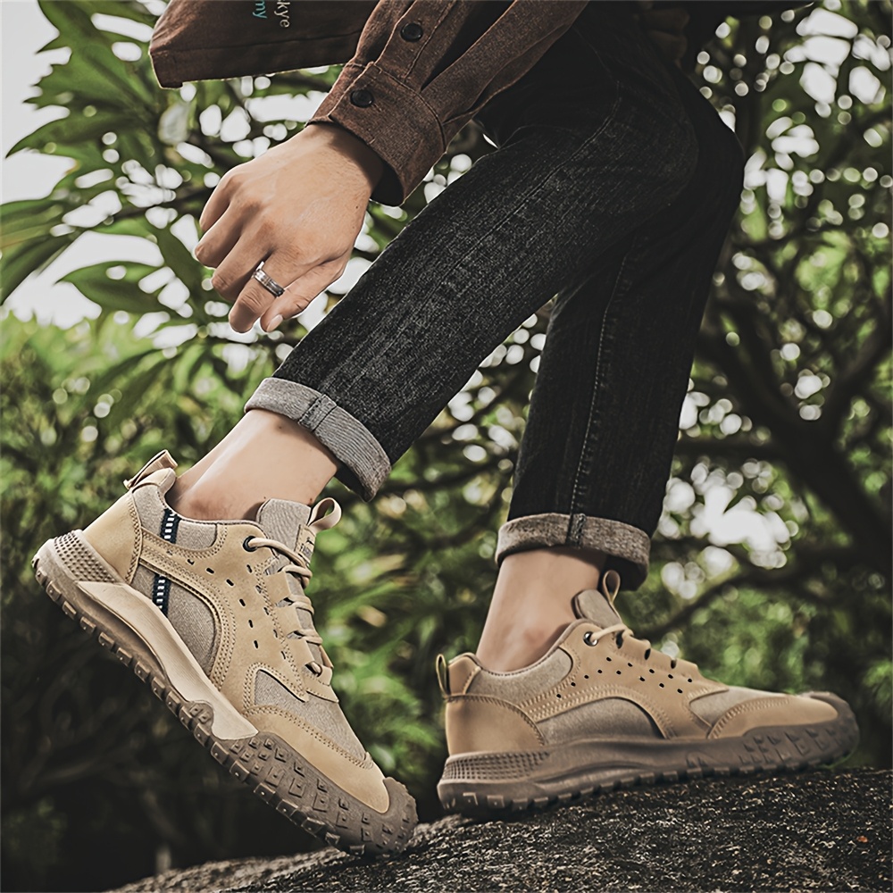 Men's New Fashion Trend Sneakers with Comfortable and Soft Inner Lining for Foot Protection, Upper with Lace-Up Design, Wear-Resistant Sole, Comfortable and Durable, Suitable for Outdoor Mountain Climbing, Work, Sports, and Casual Wear - Image 10