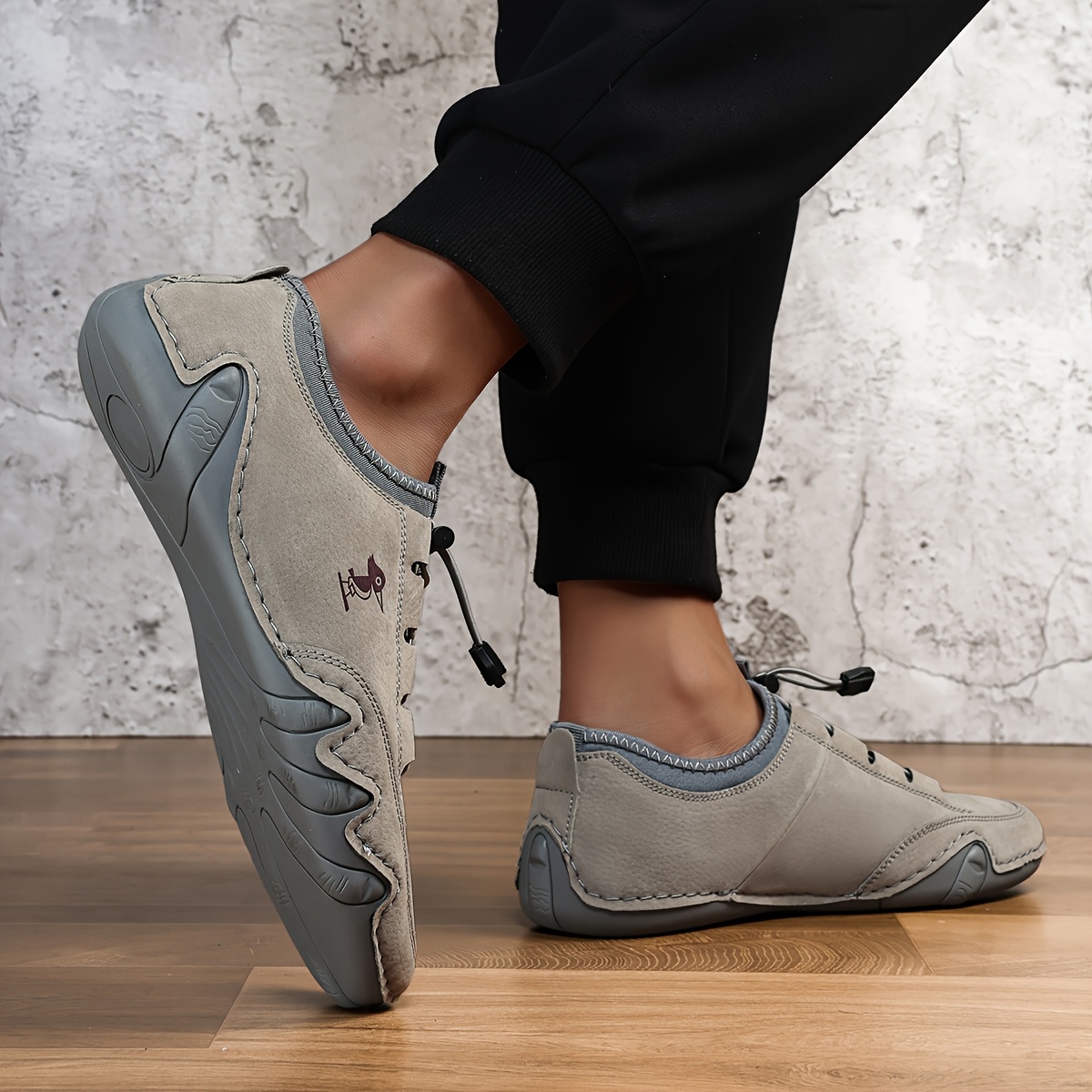 Men's All-Season Outdoor Hiking Sneakers with Non-Slip Rubber Sole, Breathable Upper & Elastic Closure - All-Terrain Traction for Walking, Trekking, Casual Wear - Round Toe Comfortable All-Weather Shoes - Image 9