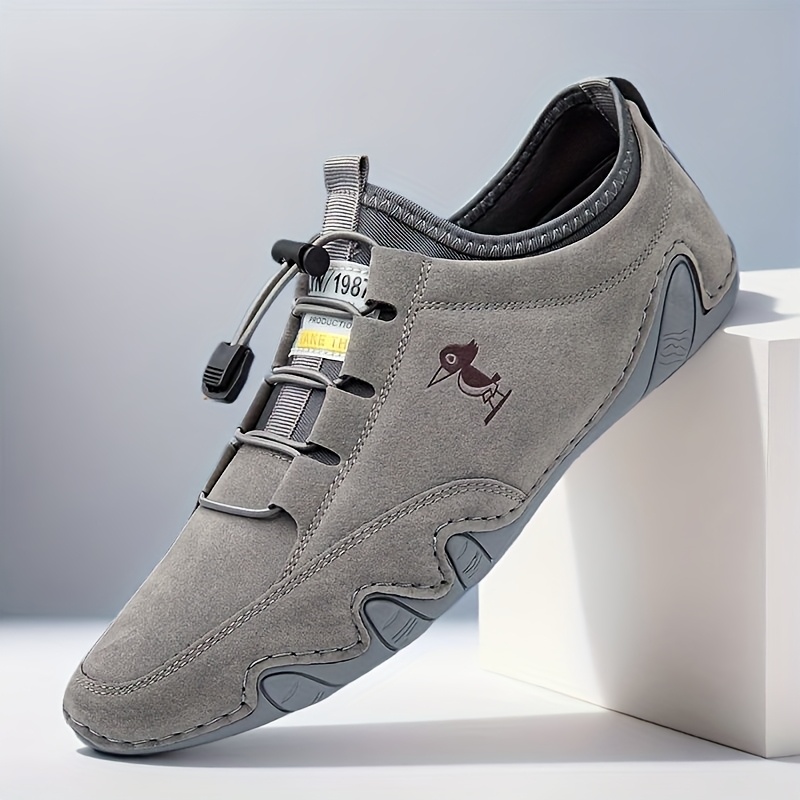 Men's All-Season Outdoor Hiking Sneakers with Non-Slip Rubber Sole, Breathable Upper & Elastic Closure - All-Terrain Traction for Walking, Trekking, Casual Wear - Round Toe Comfortable All-Weather Shoes - Image 2