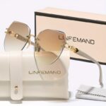 LINFEMAND Fashion Geometric Lightweight Frameless Decorative Eyewear Women'S Party Bonfire Dance Surprise Unique Holiday Gift