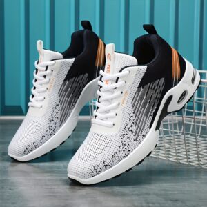 [Sneakers] Men'S Road Running Shoes - Breathable, Comfortable, Durable, And Stable for All Seasons, Suitable for Wear Throughout The Year. They Feature a Low-Top Fabric Upper, Athletic Sole, And a Casual Style, Perfect for Everyday Fitness