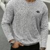 Spring And Autumn New Men'S Pullover Sweatshirt Made of Jacquard Fabric, Suitable for Sports, Leisure, Outdoor Jogging, And Fitness Training with Long Sleeves