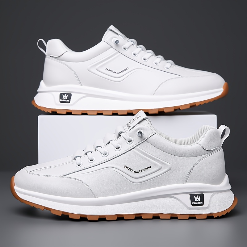 Men's Four-Season New Sneakers, Casual Shoes with Breathable Soft Sole and Anti-Slip Design, Fashionable White Shoes - Image 6