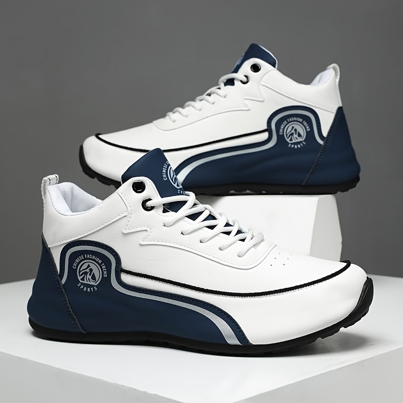 Men's Mid-Top Sneakers Upper & Sole Lace-Up Sneakers - Neutral Suitable for All- Comfortable Walking, Casual Wear, Gym Training, Cushioned Sole for Urban Commuting and Design - Image 5