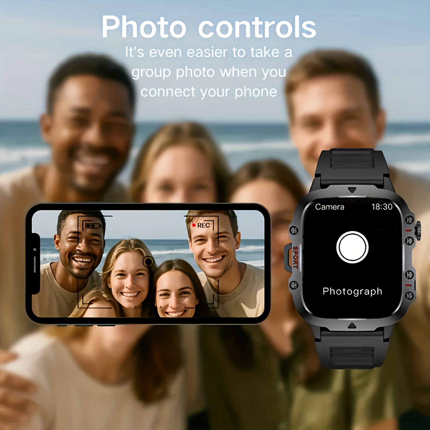 Valentine'S Day Gift, Upgraded Smart Watch for 2025, Featuring a 1.81-Inch HD Screen, Flashlight, Wireless Calling, Contacts, Message Notifications, Multiple Sports Modes, Sedentary Reminders, Alarm Clock, Weather Checking, Call Logs, Pedometer - Image 10