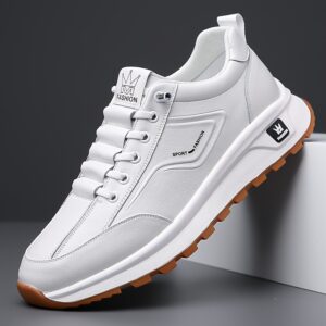 Men's Four-Season New Sneakers, Casual Shoes with Breathable Soft Sole and Anti-Slip Design, Fashionable White Shoes