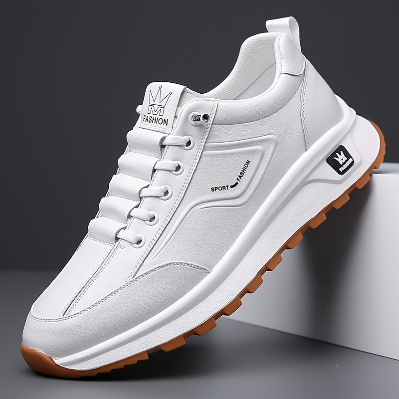 Men's Four-Season New Sneakers, Casual Shoes with Breathable Soft Sole and Anti-Slip Design, Fashionable White Shoes