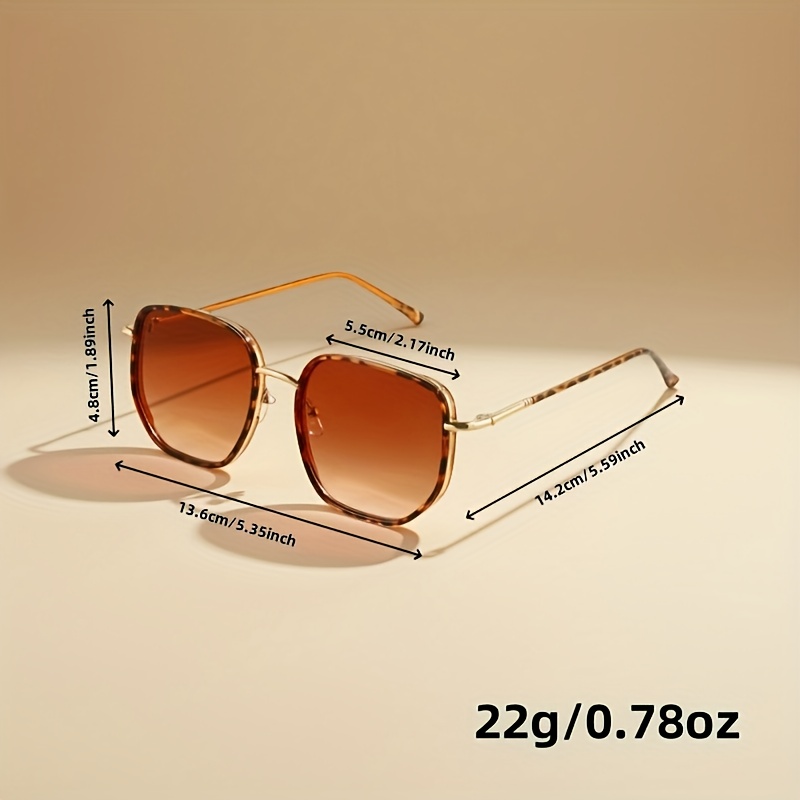 1 Pair of Women's Classic Square Frame Leopard Print Black Fashion Glasses, Bohemian Style, Trendy Retro Design for Daily Wear and Outfit Matching - Image 6