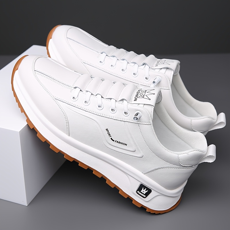 Men's Four-Season New Sneakers, Casual Shoes with Breathable Soft Sole and Anti-Slip Design, Fashionable White Shoes - Image 3