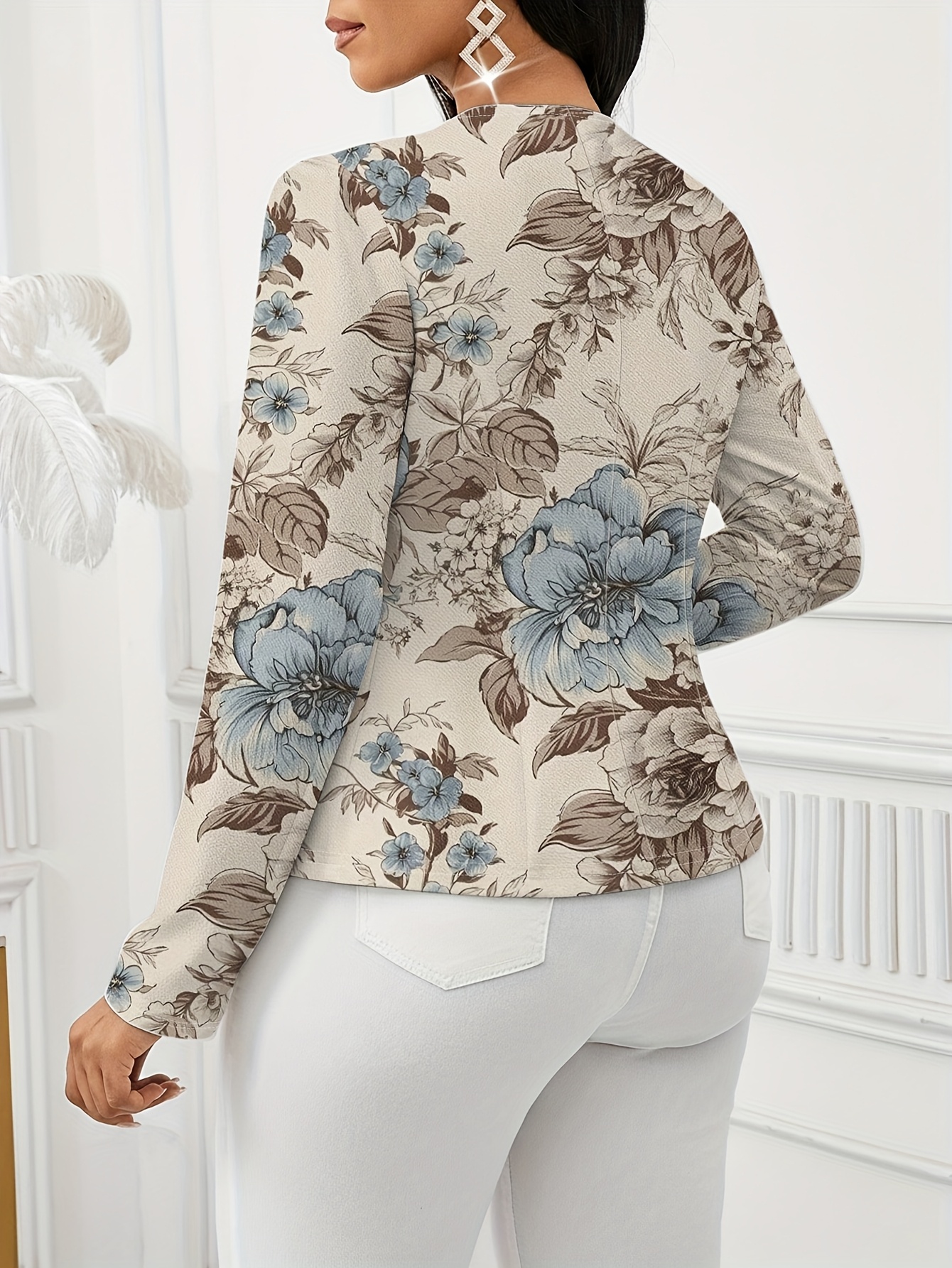 Women'S Clothing, Including Jackets And Lightweight Coats, Featuring Button Details. This Elegant And Romantic Long-Sleeve Jacket Is Suitable for Autumn And Winter, Perfect for Casual And Business Casual Occasions - Image 3