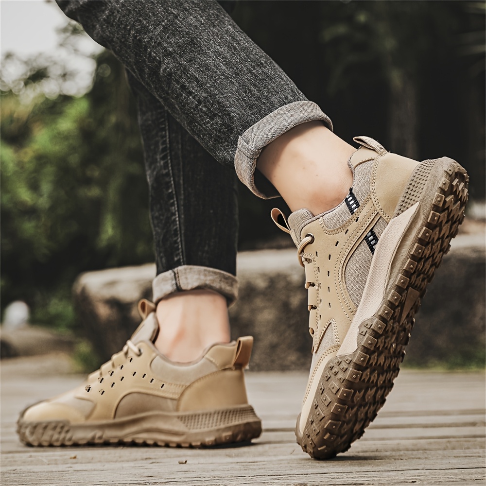 Men's New Fashion Trend Sneakers with Comfortable and Soft Inner Lining for Foot Protection, Upper with Lace-Up Design, Wear-Resistant Sole, Comfortable and Durable, Suitable for Outdoor Mountain Climbing, Work, Sports, and Casual Wear - Image 15