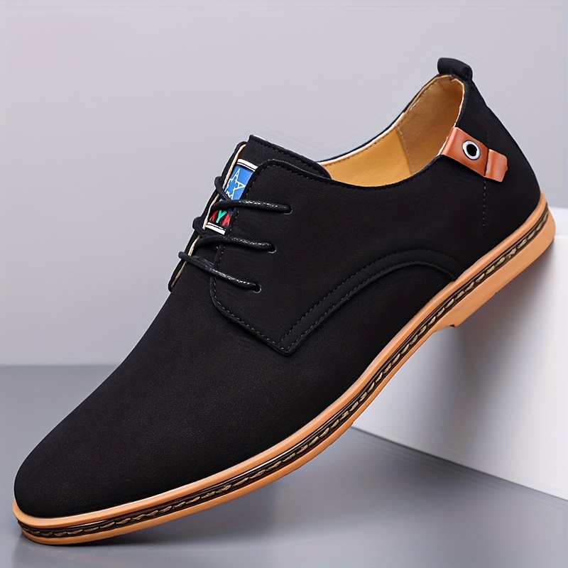 COMFIDAILY Men's Slip-On/Lookout Loafers - Toe Low-Top Business Casual Shoes with Synthetic Upper, PU Cushioned Insole & All-Season Rubber Sole - All-Terrain Traction for Office, Semi-Formal Wear (Year-Round) - Easy Maintenance