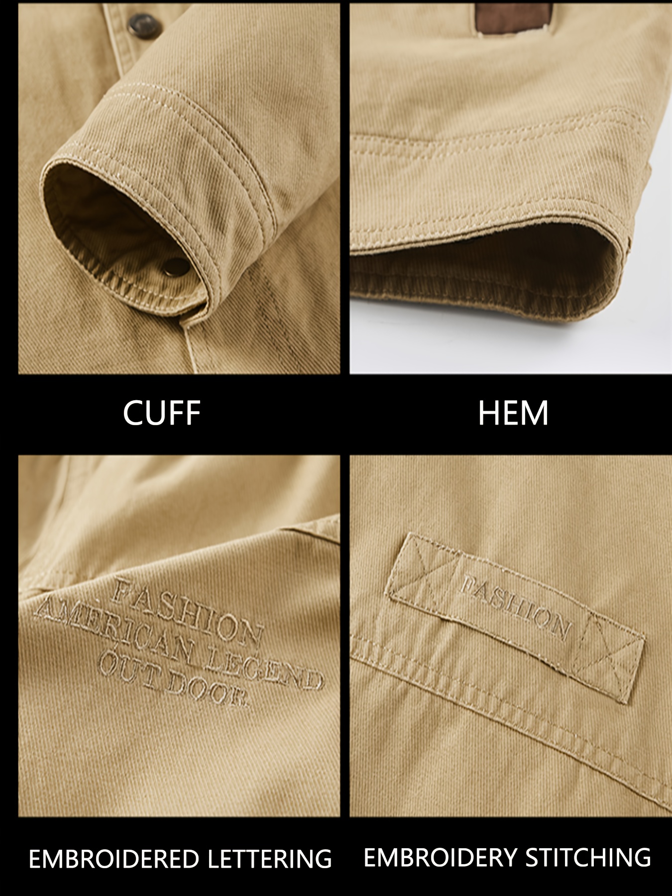 Men's Casual Jacket - 100% Polyester, High-Quality Recommended Jacket, New Spring/Autumn Style Versatile Casual Outerwear for Middle-Aged Men, Lapel Dad Jacket, Suitable for Daily Commute, Outdoor Activities, Fishing, Three Colors Available - Image 8