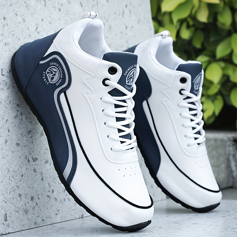 Men's Mid-Top Sneakers Upper & Sole Lace-Up Sneakers - Neutral Suitable for All- Comfortable Walking, Casual Wear, Gym Training, Cushioned Sole for Urban Commuting and Design - Image 2