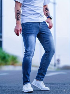 New Spring And Autumn Collection for Men, Featuring Slim-Fit Pants Made of Stretchy Denim, Perfect for Casual And Stylish Looks with Comfortable Elastic Fabric