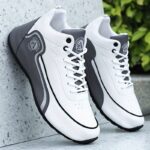 Men's Mid-Top Sneakers Upper & Sole Lace-Up Sneakers - Neutral Suitable for All- Comfortable Walking, Casual Wear, Gym Training, Cushioned Sole for Urban Commuting and Design