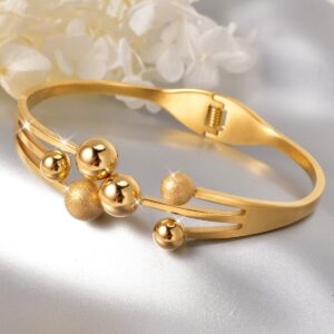 product-fancy-market-6595a81cab7111a7d7f6df6732e7744b_0vUdoV76o2LBk A Unique Design Stainless Steel Bracelet Featuring a Vintage Geometric Round Ball, Suitable for Everyday Wear for Both Men And Women