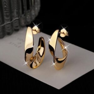 product-fmket-8e9301b5705cf26218496e730fe63989 Personality Fashion Twisted Middle Eastern Style Earrings for Women Party Daily Carnival Simple Versatile Earrings
