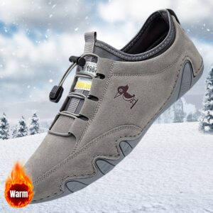 Men's All-Season Outdoor Hiking Sneakers with Non-Slip Rubber Sole, Breathable Upper & Elastic Closure - All-Terrain Traction for Walking, Trekking, Casual Wear - Round Toe Comfortable All-Weather Shoes