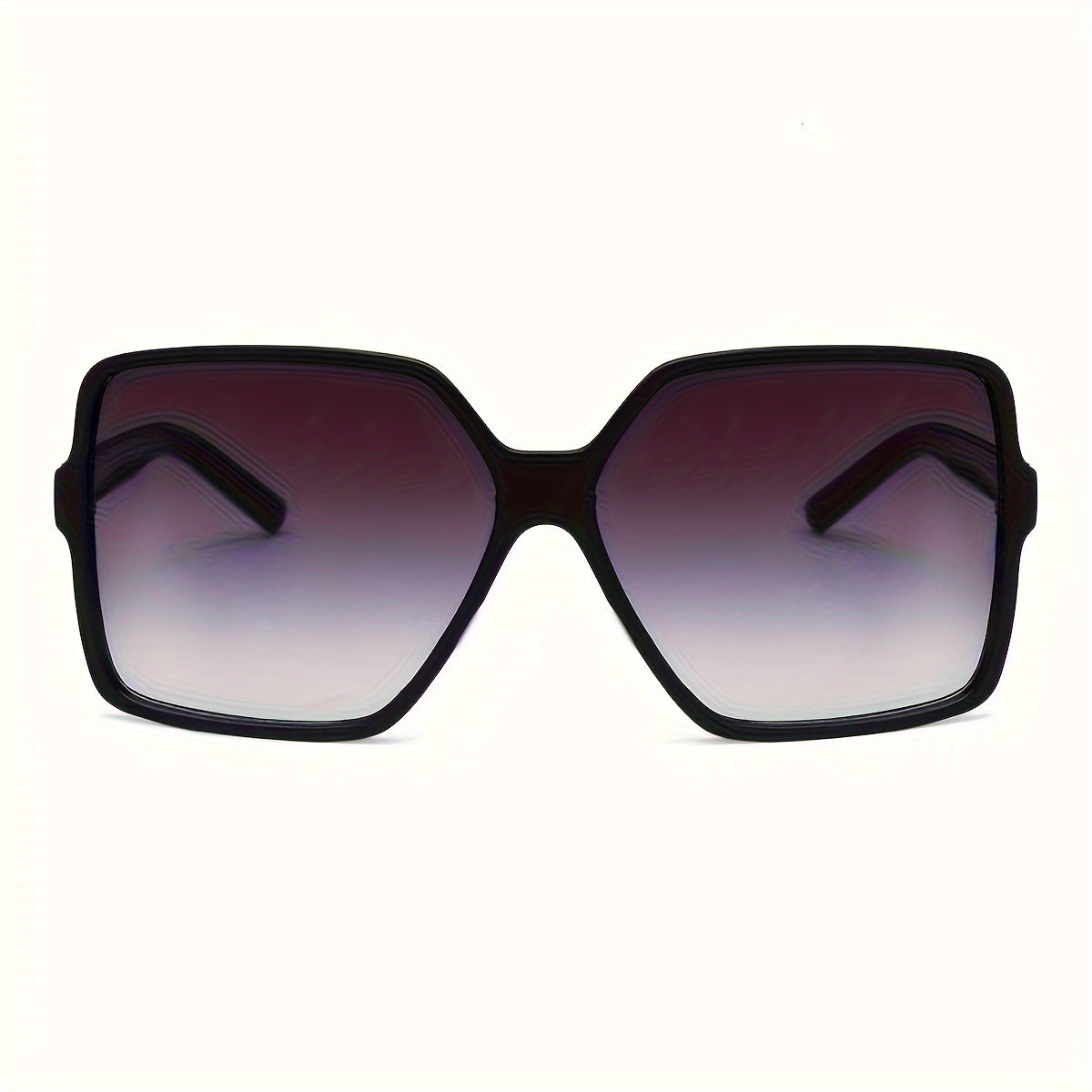 Oversized Round/Hexagonal Large Frame Fashion Glasses - Oversized Oversize PC Frame Glasses with Tinted, Lightweight & Durable, Oversizing Eyewear for Wide Face, European & American Style (No Prescription Needed) - Fashion Accessory - Image 2