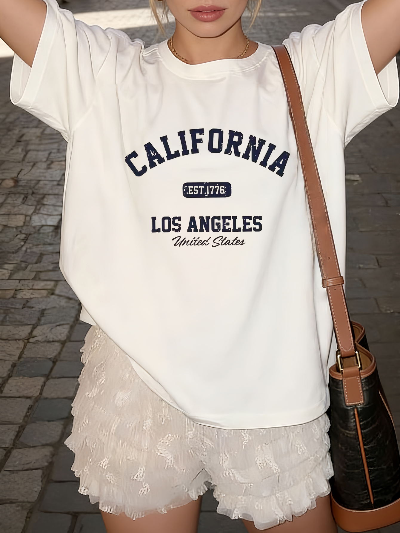 This Women'S Fashion Summer Short-Sleeve T-Shirt Features a Round Neck, Offering a Soft And Comfortable Fit That Is Perfect for Casual Wear And Showcases Youthful Energy. It'S Suitable for Various Occasions Such As Back-To- Season, Leisure - Image 2