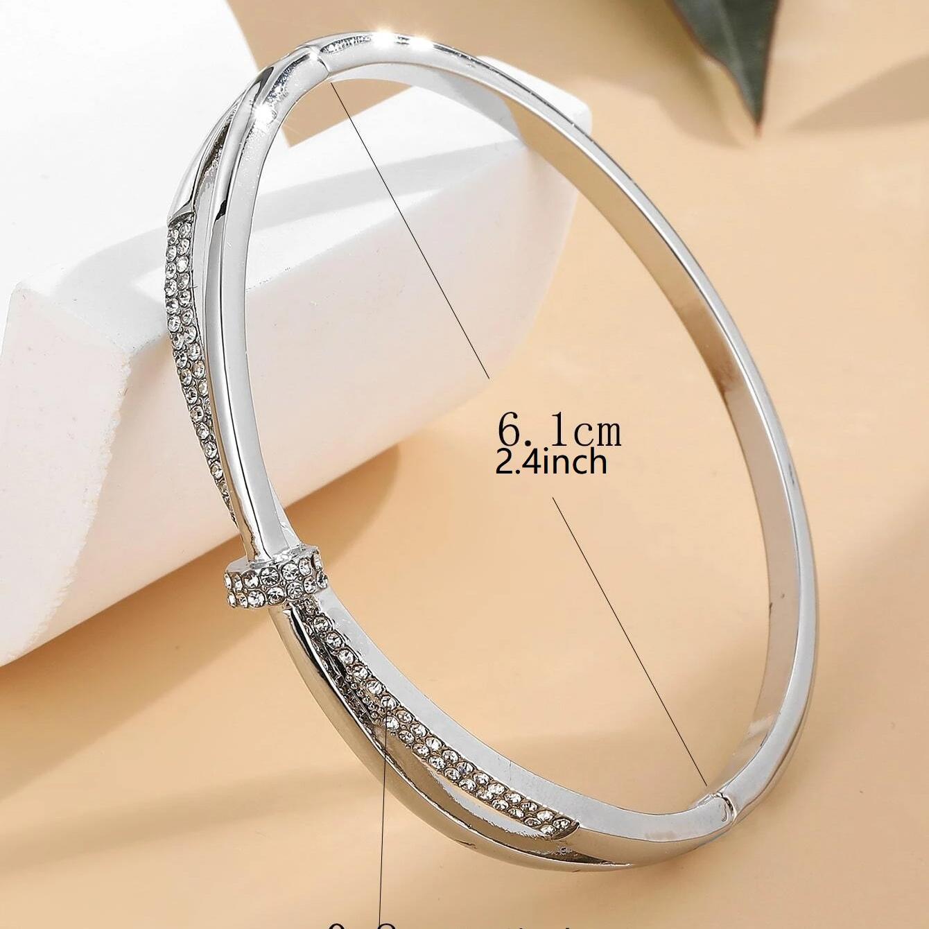 A Sparkling Women'S Fashion Bracelet with a Unique Cross Design for Valentine'S Day, Featuring 4G of Cubic Zirconia, Ideal for Parties And Banquets, And a Wonderful Gift for Girlfriends And Wives - Image 6