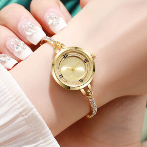 A Delicate And Elegant Women'S Watch Adorned with Decorative Rhinestones, a Minimalist Quartz Watch, The Perfect Gift for Your Girlfriend on Valentine'S Day, Does Not Include a Gift Box