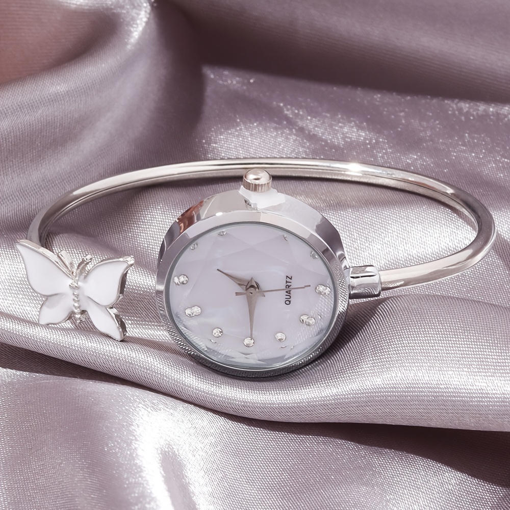 1pc Minimalist Ladies' Watch, Featuring a Classic Round Dial with a Clean Surface and Butterfly Decoration—a Perfect Gift for Family and Friends: Birthday Present/back-to-school Season/Halloween/daily Wear. No Box Included. A Stylish Back-to-school - Image 7
