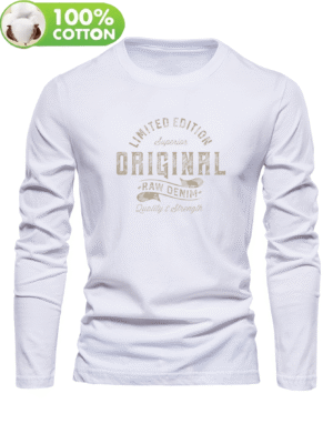 product-open-8838f0aea83249bb9589402e3bafb226-goods Men's 100% Cotton T-Shirt, Fashion Casual Crew Neck Top with Print Design, Spring/Autumn Style, Comfortable and Versatile Men's Top for Outdoor Leisure, Sports, and Commuting