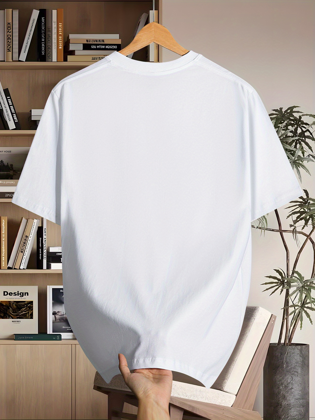 Men'S Short Sleeve T-Shirt | Casual Crew Neck with Slight Stretch, Geometric Pattern, Summer Season, Regular Fit for Adults - Image 5