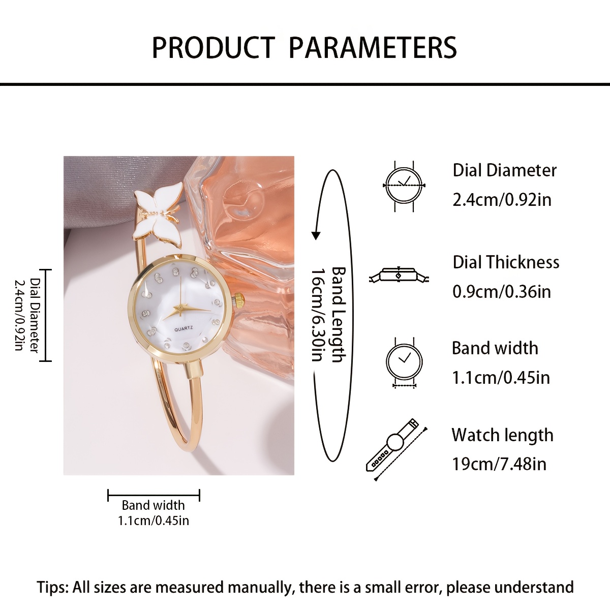 1pc Minimalist Ladies' Watch, Featuring a Classic Round Dial with a Clean Surface and Butterfly Decoration—a Perfect Gift for Family and Friends: Birthday Present/back-to-school Season/Halloween/daily Wear. No Box Included. A Stylish Back-to-school - Image 8