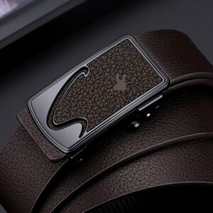 Classic Automatic Buckle Men's Belt, Smooth Buckle Business Belt, New Style Men's Belt