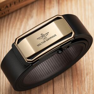 Men's Leather Belt Automatic Leather Youth Belt Casual Business Cowhide Pants with