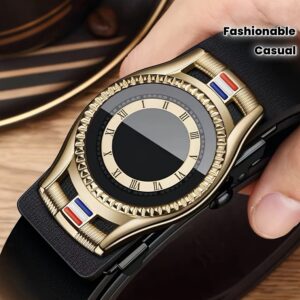 product-fmket-0fa3688cbebd0898e932c5ebdc36233d Authentic Cowhide Leather Belt with an Automatic Buckle, Stylish for Both Business And Casual Wear, Suitable for Men of All Ages